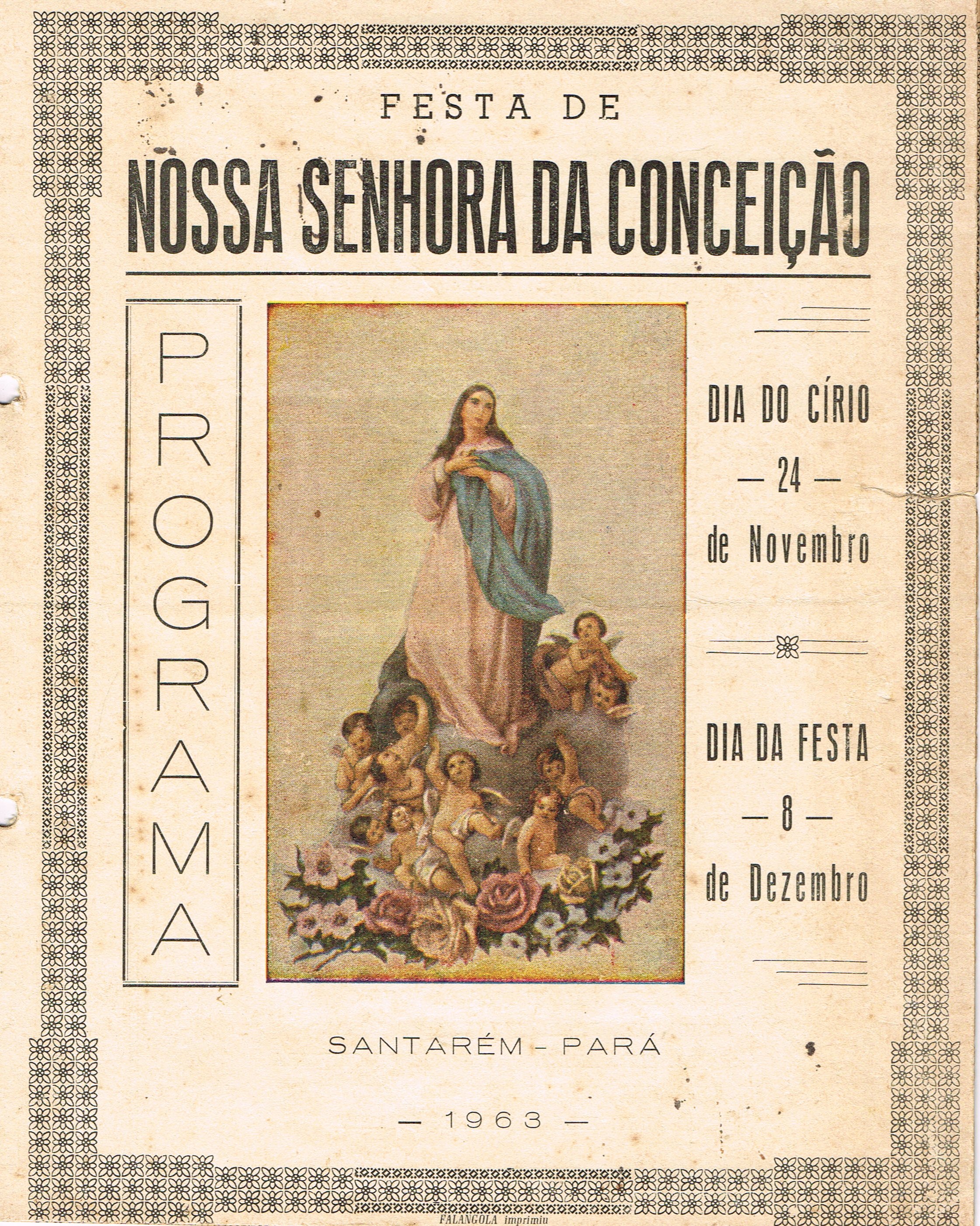 Programa da Festa de Nossa Senhora da Conceição