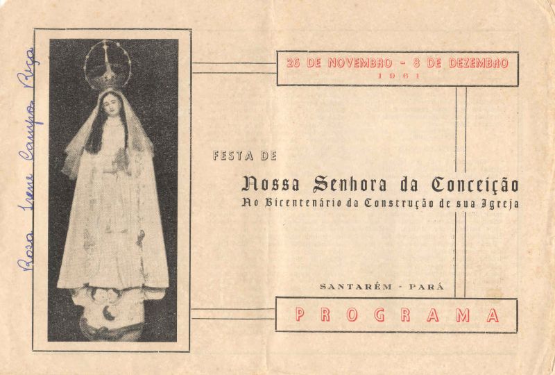 Programa da Festa de Nossa Senhora da Conceição